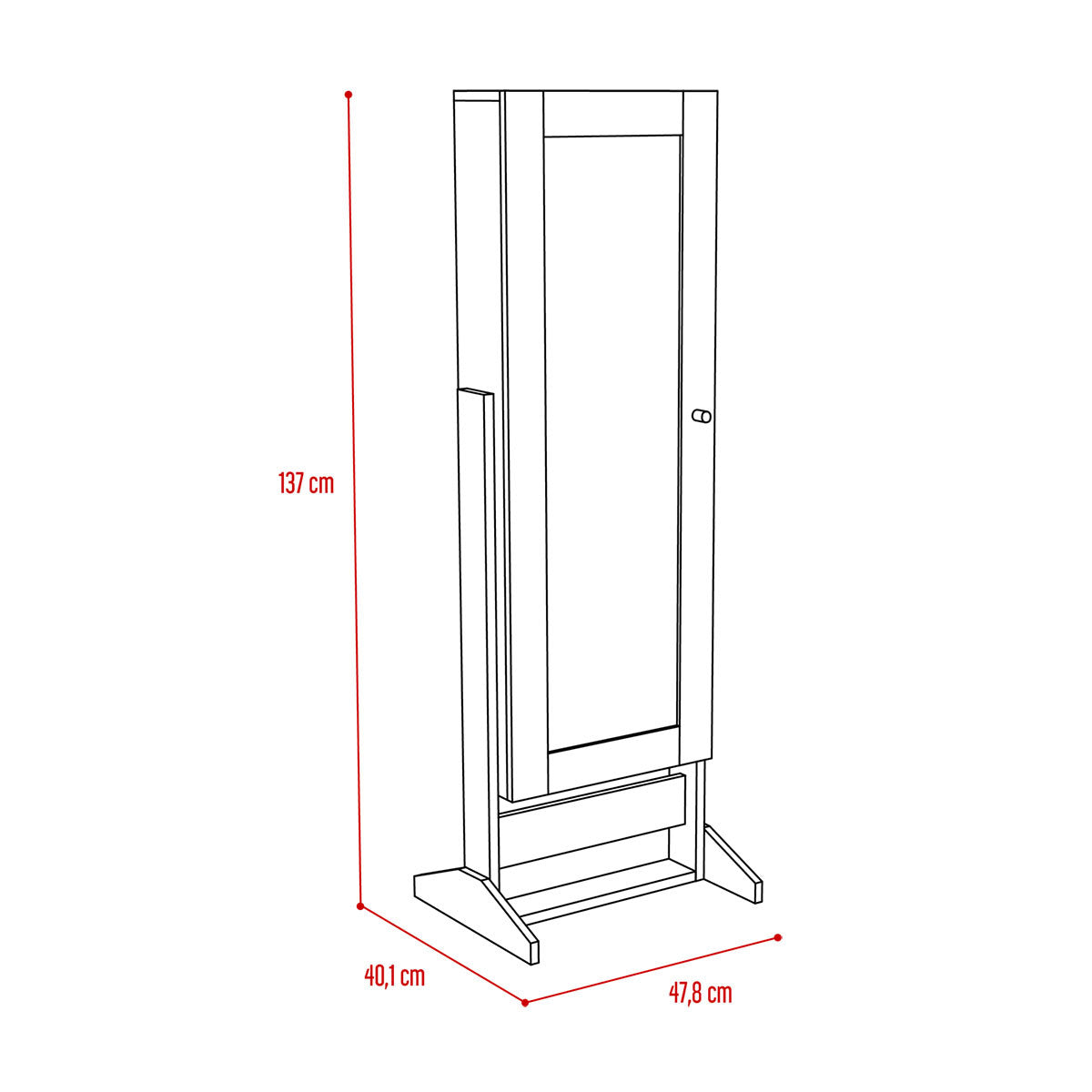 Joyero Prisma Blanco