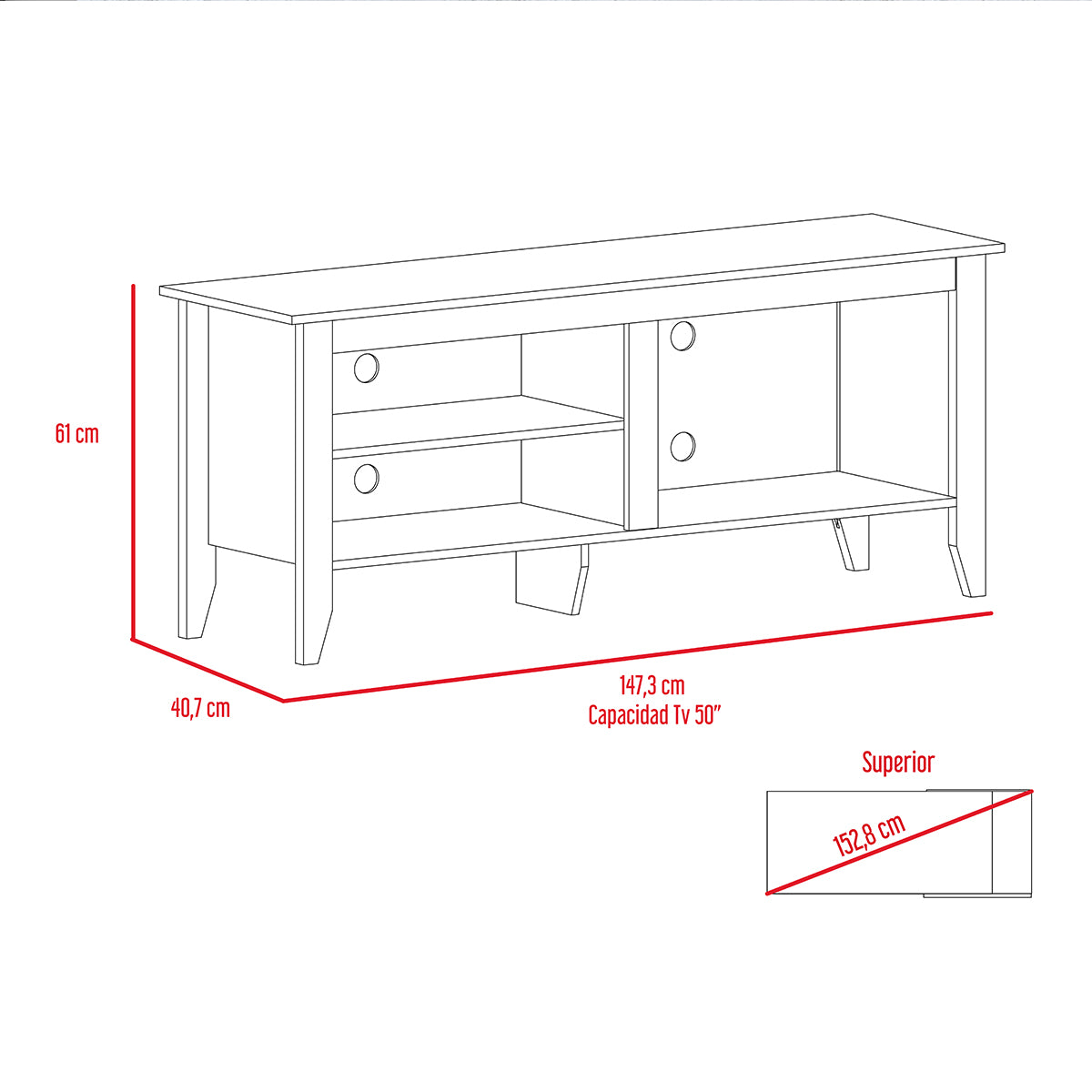 Rack para TV Essential Duna