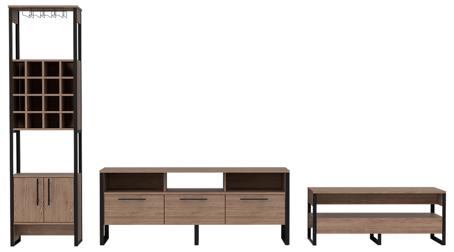 Combo Mágnum Bar+Rack tv+Mesa de Centro