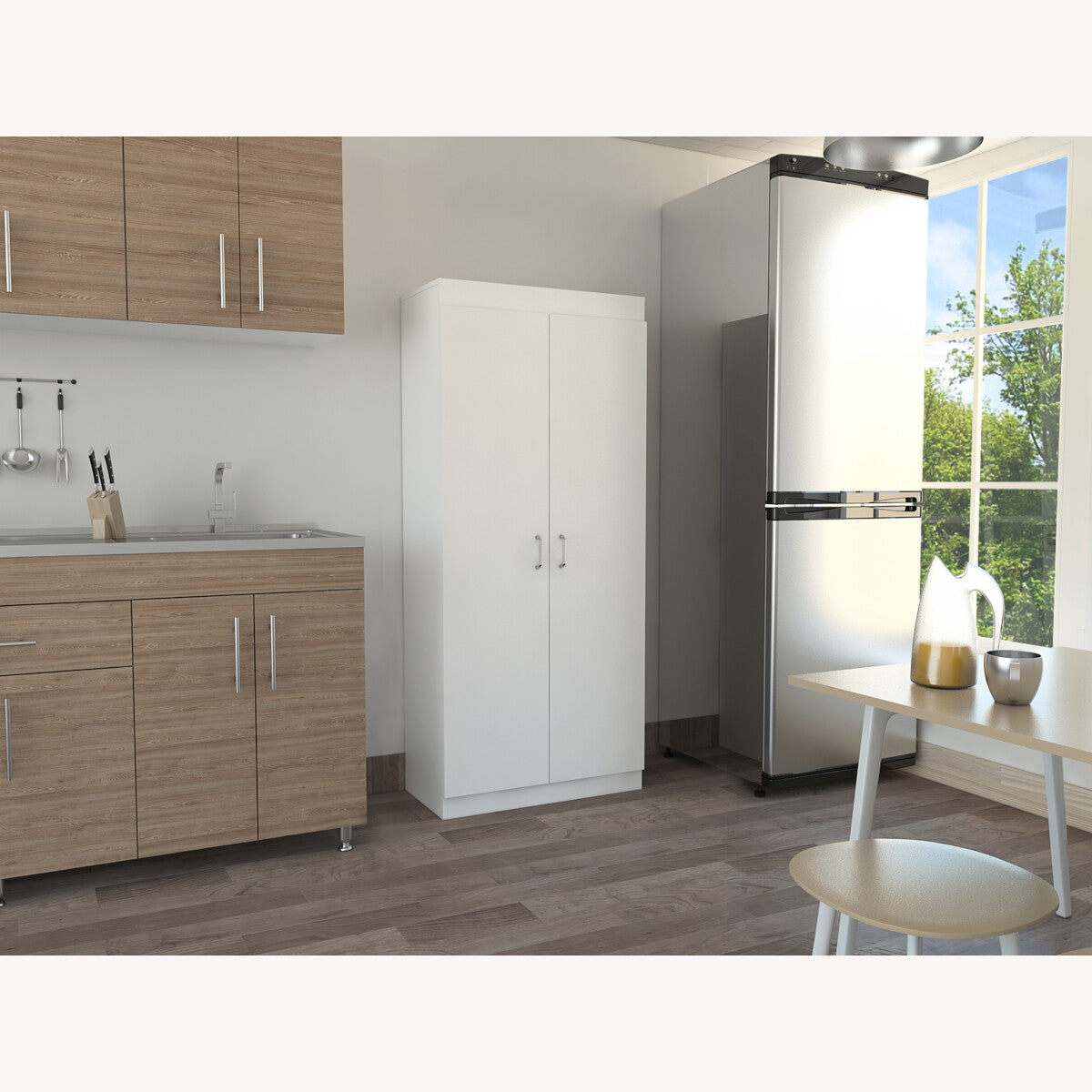 Mueble Alacena Armable modelo Varese, color Blanco