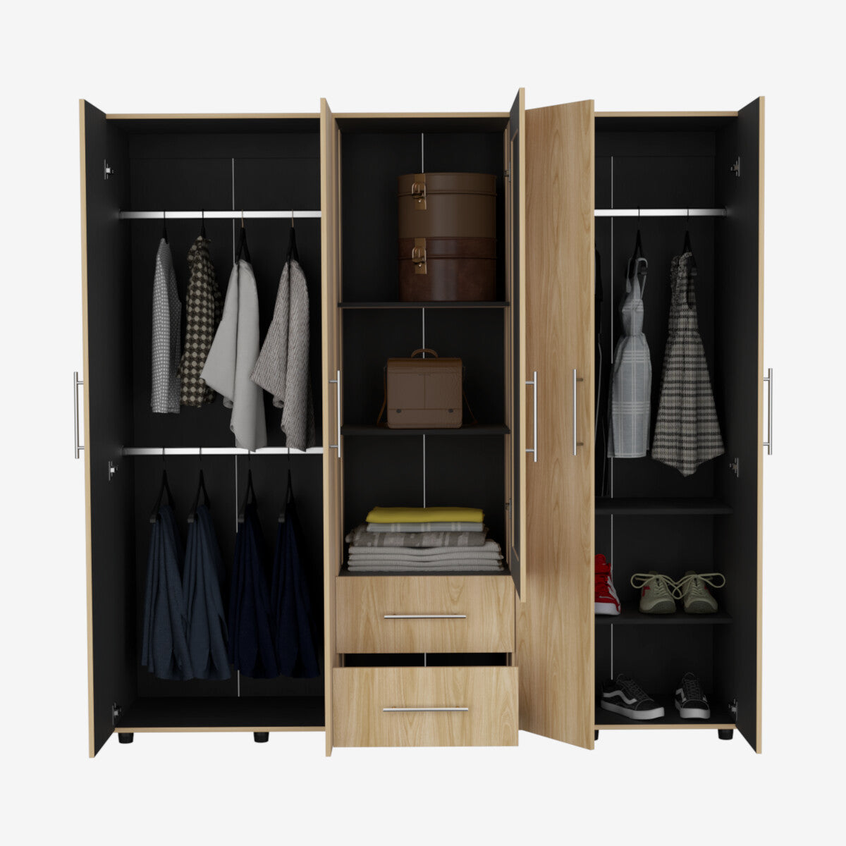 Closet Grayson, Fresno Europeo y Wengue, puerta con Espejo