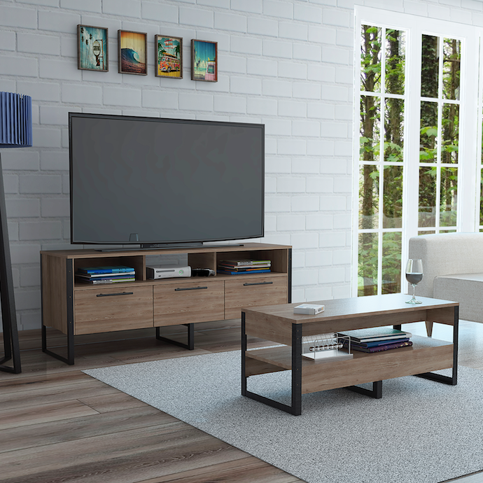 Combo Rack de TV + Mesa de Centro Mágnum
